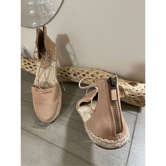 New Eileen Fisher Lace Suede Espadrille Size 7 - Picture 6 of 8